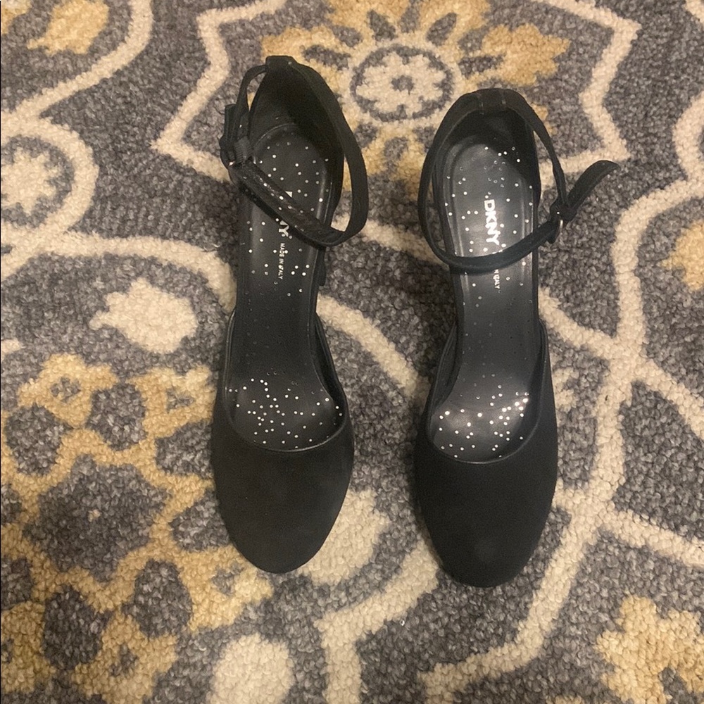 DKNY Black Ankle Strap Heels